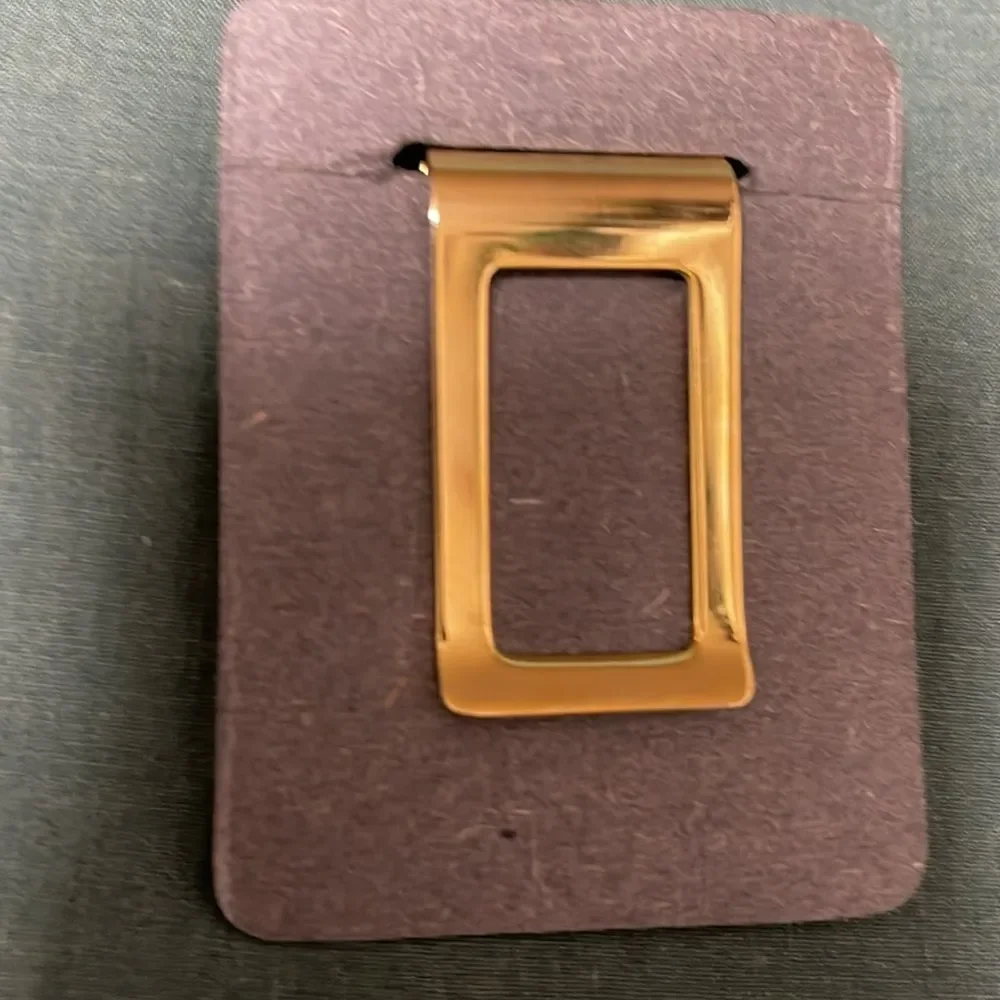 Men Vintage Gold Plated Diamond Pattern Money Clip